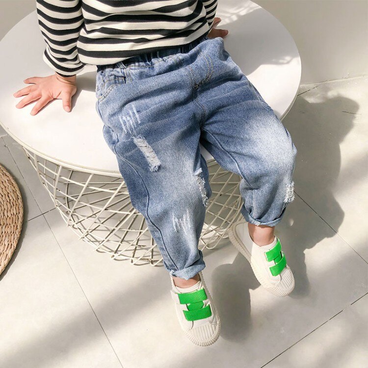 Abbigliamento per bambini ragazzi Jeans larghi Harlan pantaloni classici abbigliamento in Denim per bambini Trend pantaloni lunghi pantaloni Casual per neonato