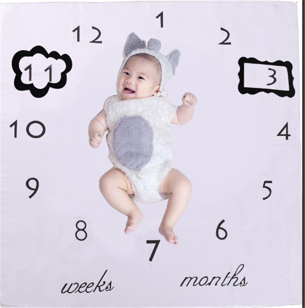Infantile bébé jalon couverture Photo fille garçon -né photographie bébé mensuel douche couverture croissance arrière-plan accessoires: EF-54