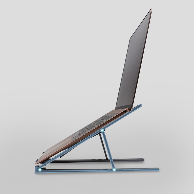 Portable Adjustable Laptop Holder Foldable Notebook Stand Holder Lifting Cooling Bracket Non-slip Pad for Laptop under