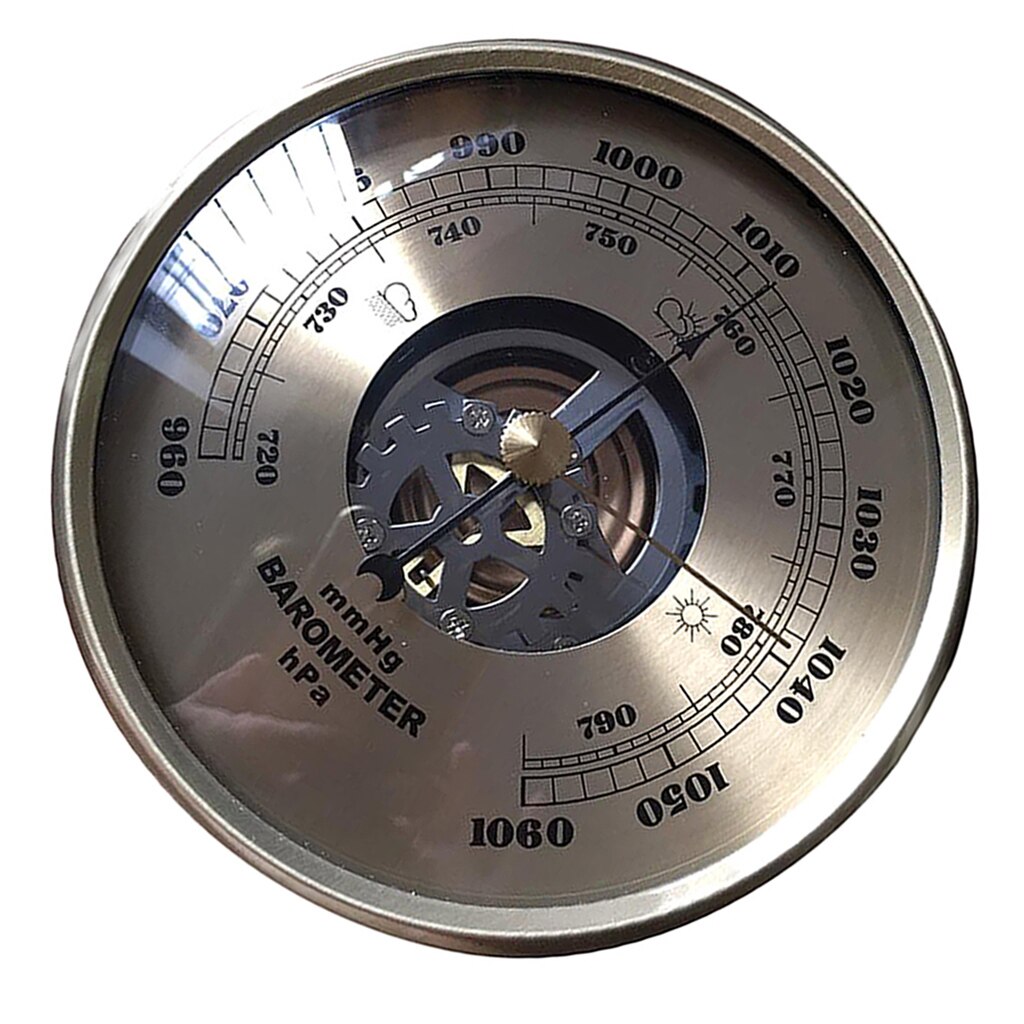 Wall Mounted Barometer 4.25inch Round Dial Air Weather Station 960~1060hPa
