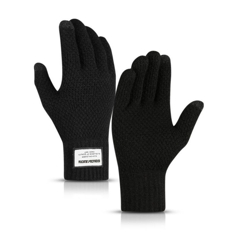 Thermische Gevoerd Warme Gebreide Handschoenen Touch Screen Handschoenen Outdoor Sport Volledige Vinger Handschoenen
