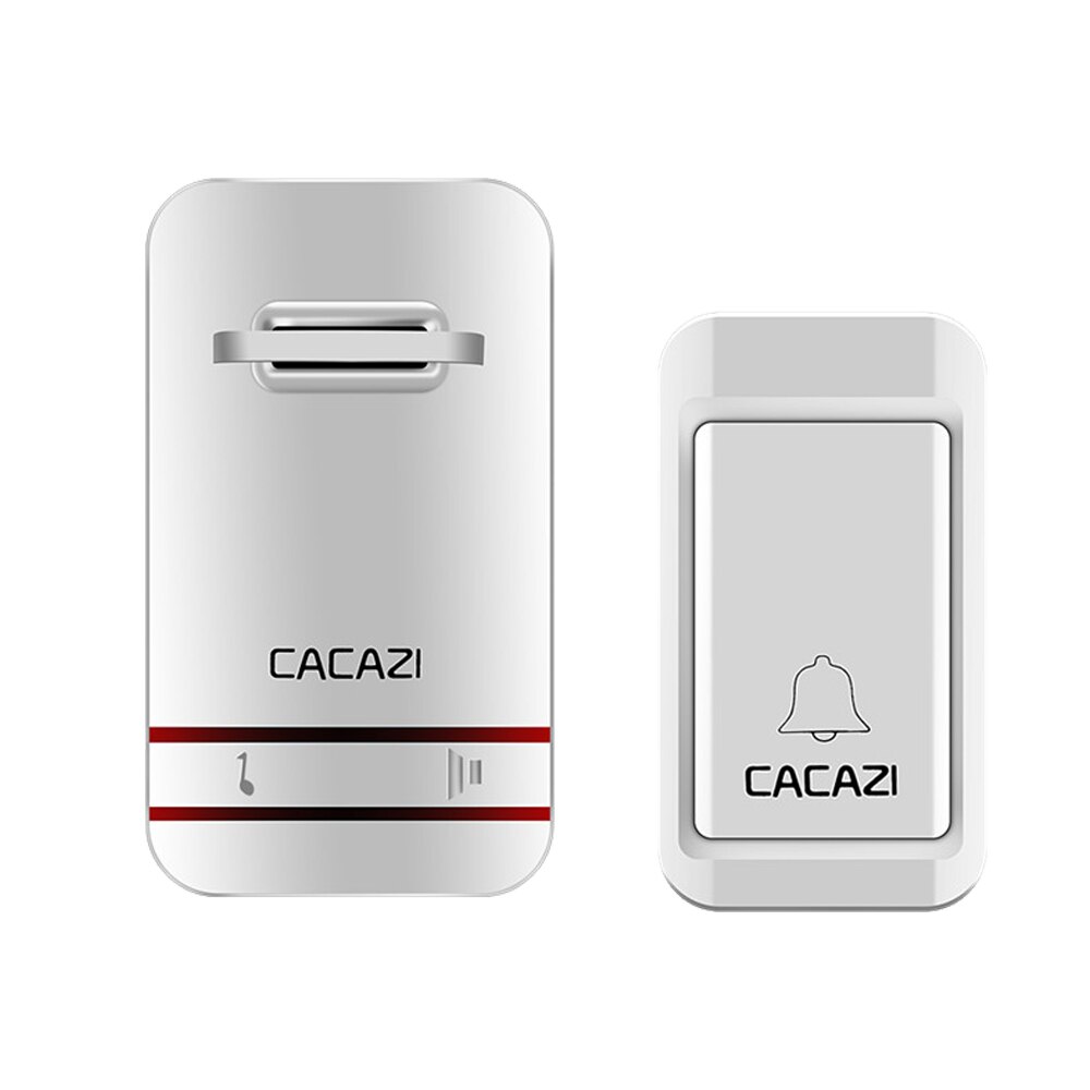 Cacazi älykäs langaton ovikello itsetoiminen ei akkua vesitiivis painike us eu uk pistoke vastaanottimet kotiin soittokello 38 kelloa: 1 painike 1 vastaanotin / Uk