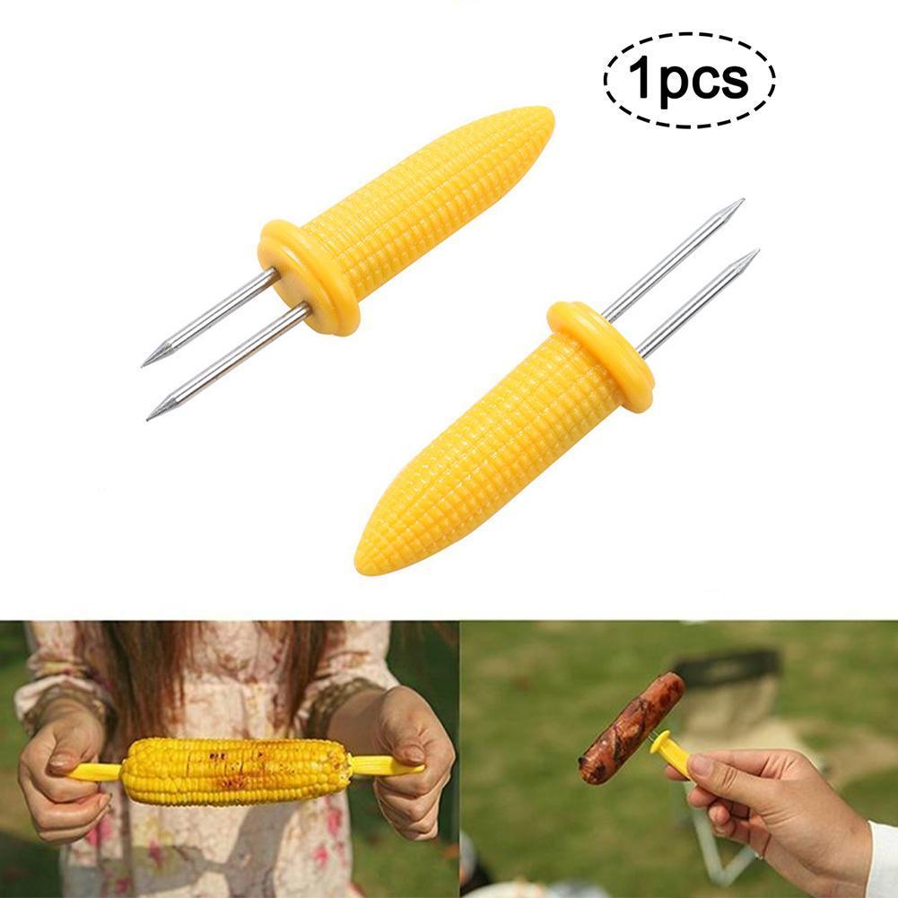 Stainless steel corn needle barbecue fork barbecue tool outdoor kitchen tool fruit fork O9J4