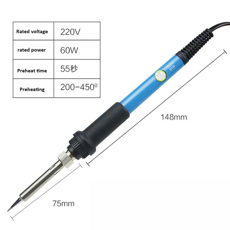 60w 110v 220v elektriska lödjärn justerbar temperatur svetsning lödbearbetningsstation värmepennsvets reparationsverktyg