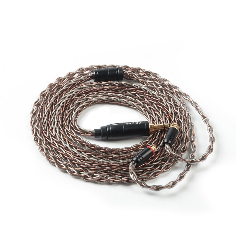 AK KBEAR-rhyme 8 Core Upgraded Copper-Silver Hybrid Earphone Cable 4.4/2.5/3.5mm Cable With MMCX/2Pin/QDC /TFZ: MMCX 3.5