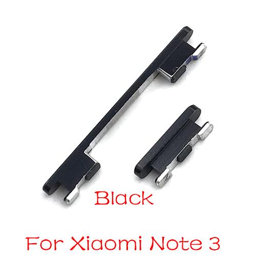 Side Power Key +Volume Button For Xiaomi Mi A2 6 6X 9 8 Lite Max Note 3 Play Parts: Mi Note 3 Black