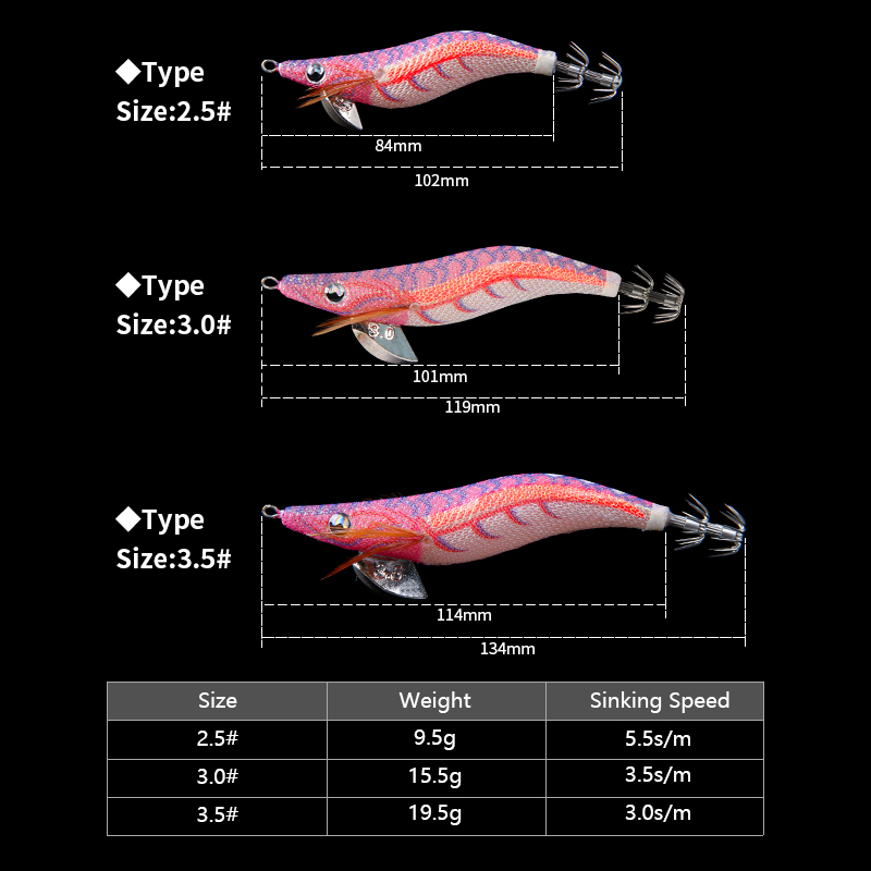 LETOYO 2.5 # 3.0 # 3.5 # Inktvis aas Lichtgevende inktvis Jig Vissen Lokken Kunstaas Voor Webvoet Octopus Inktvis zeevissen lokken