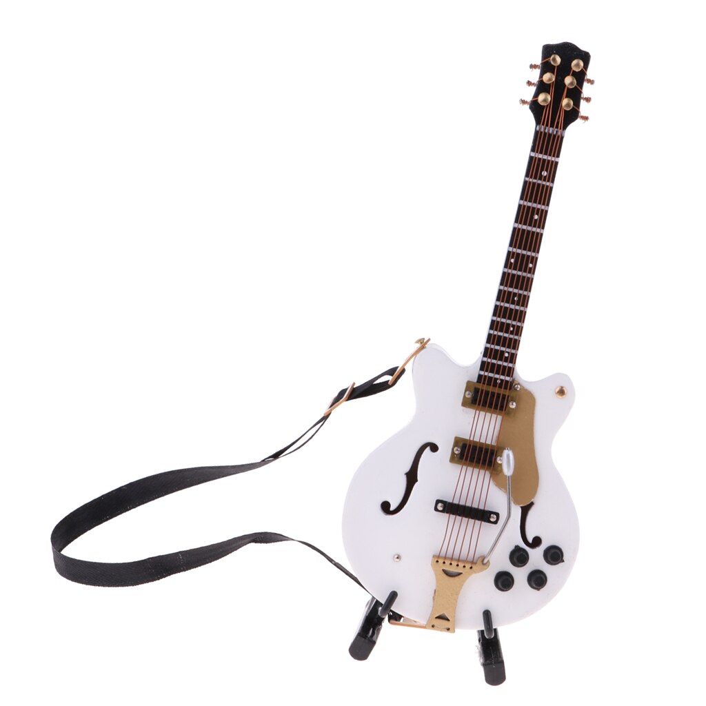 Kerst -Wit 1/8 Houten Gitaar Model Akoestische Gitaar Met Riem, Stand En Opbergdoos