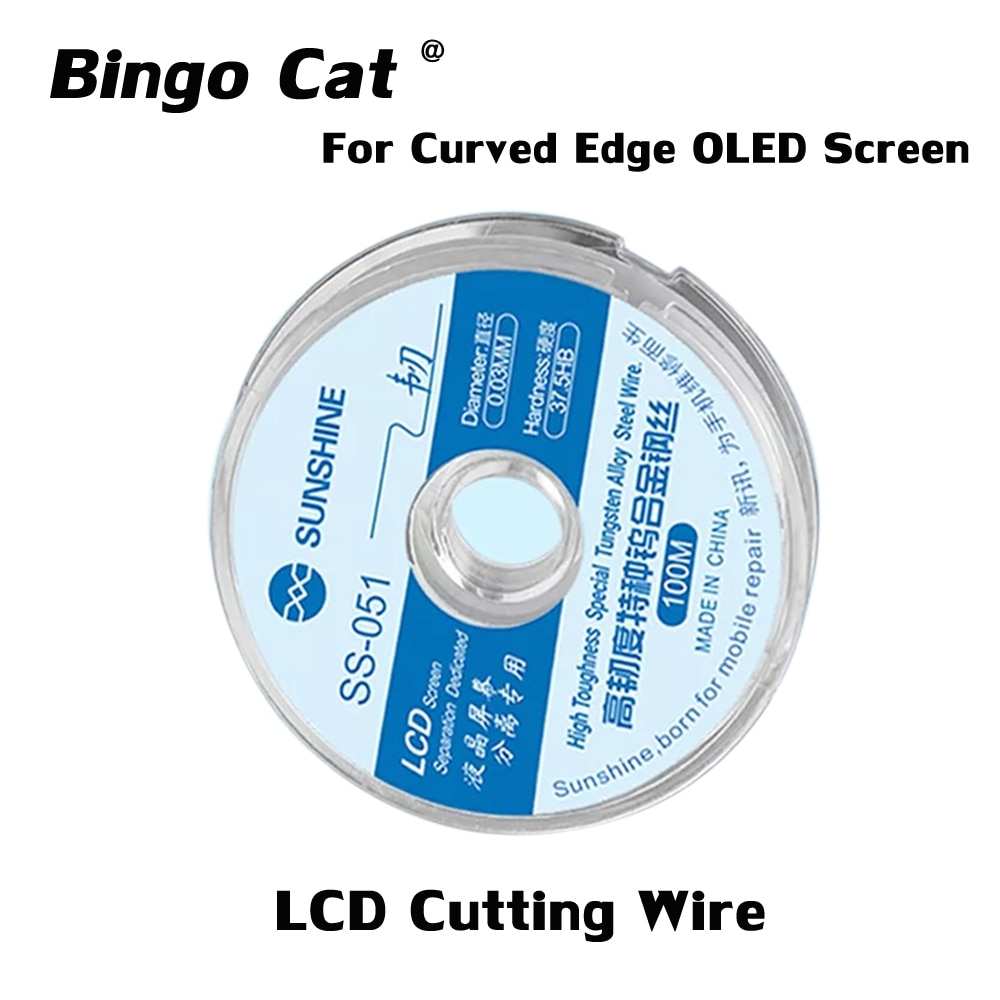 Sunshine SS-051 High Toughness Special Tungsten Alloy Steel Separating Wire Cutting Line For Phone Screen Refurbish Repair Tools