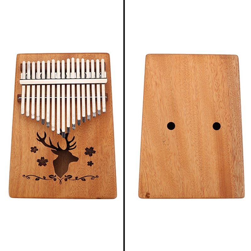 17 Keys Thumb Piano Mbira Mahogany Musical Instrument Kalimba Thumb Piano for Friends Beginner