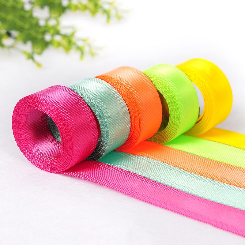 50 Yards Polyester Gurtband 20mm Imitation Nylon Twill Band Für Rucksack Strap Gepäck Schuhe Bekleidungs Zubehör Nähen DIY Handwerk