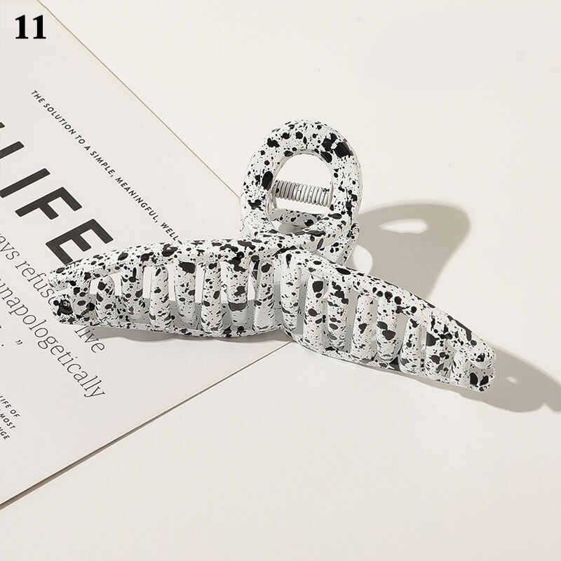 Melk Koe Kleur Geometrische Grote Haar Klauwen Vrouwen Meisjes Vintage Hollow Acryl Haarspelden Acetaat Haar Clips Krab Haar Accessoires: 11