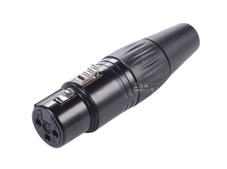 Genuine YONGSHENG (NEUTRIK) YS136N-B Black nickel plated cannon XLR three-core balanced cannon female plug with Color Ring