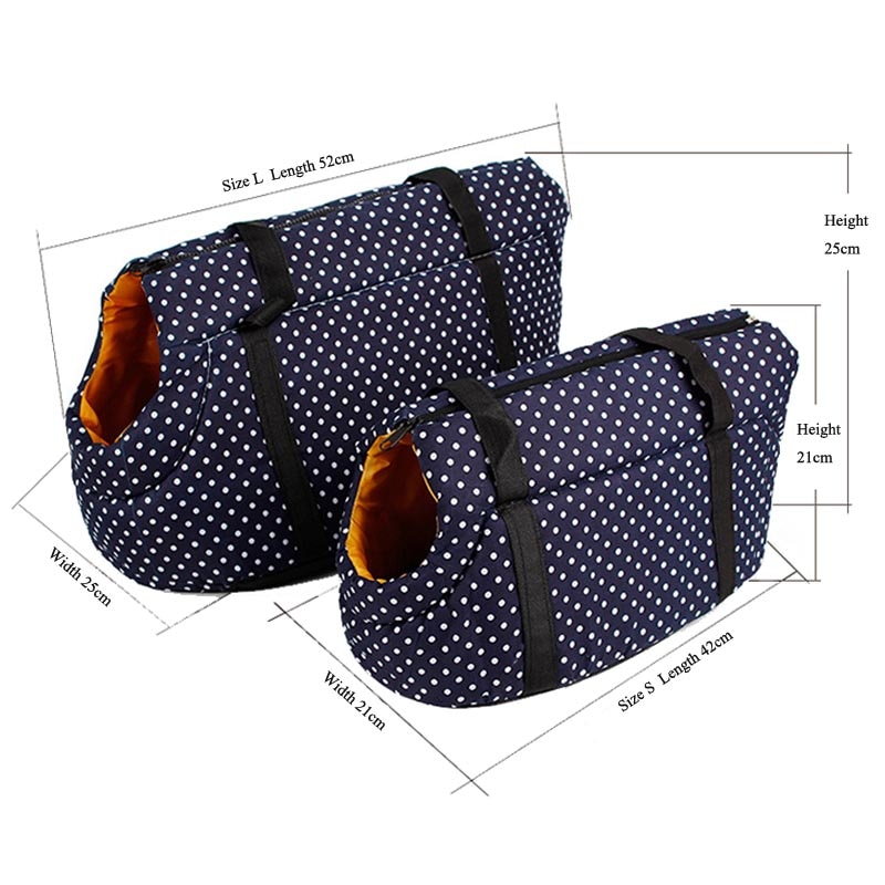 Pawstrip-bandolera con estampado de puntos para perro, portador de Gato de invierno, para viajes al aire libre, para Chihuahua, S/L