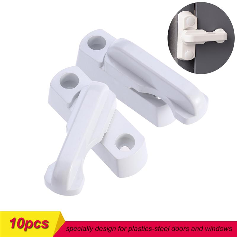 10pcs Window Lock Extra Security UPVC Window Lock Plastic UPVC Windows Door Sash Jammers Extra Security Lock