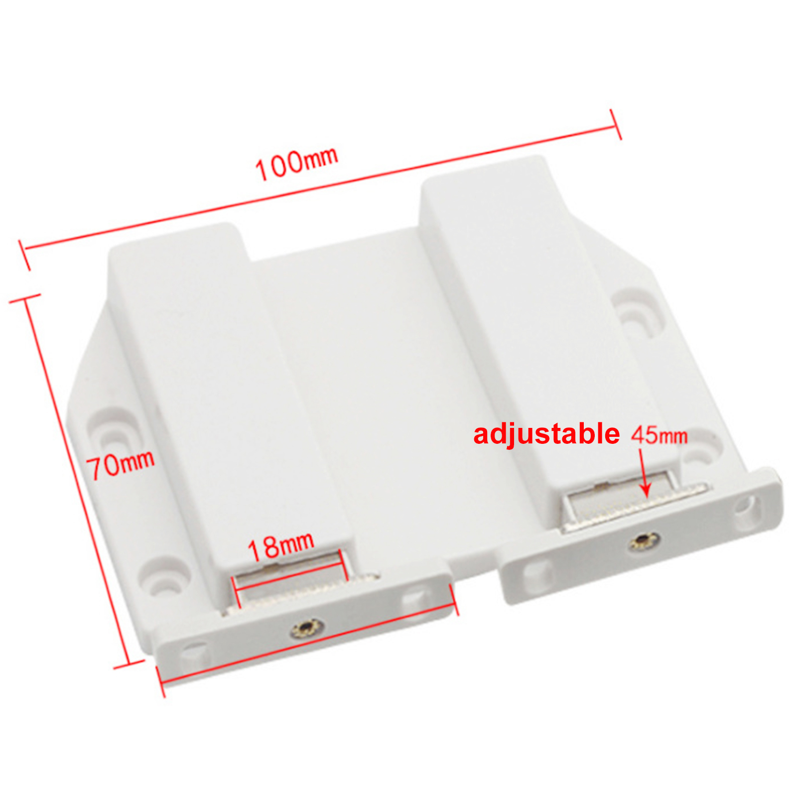 1 pc Double Magnetic Catches Stopper Cabinet Catch damper Buffer Touch Latch Cupboard Push To Open For Closet Door: White