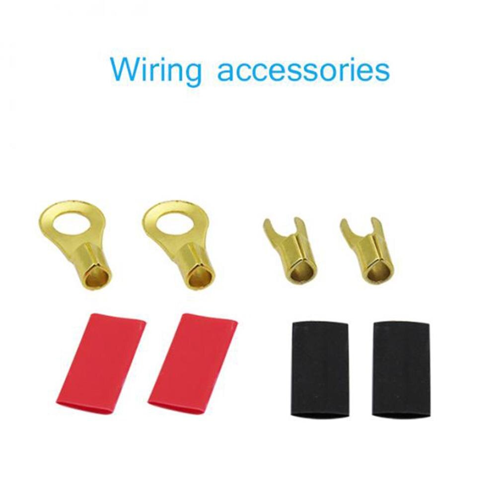 Kit de câblage porte-fusible 60A, câble d'alimentation 8GA, caisson de basses, haut-parleur Audio de voiture, fils d'installation, câble d'alimentation RCA