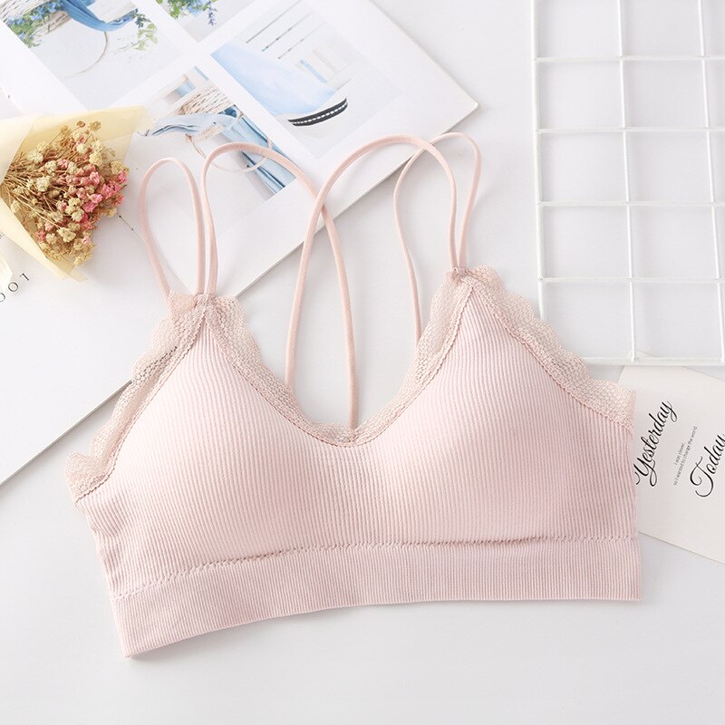 Sexy Kant Kant Bra Verpakt Vrouwen Vrouwen Ondergoed Dunne Schouder Riem Geen Stalen Ring Ondergoed