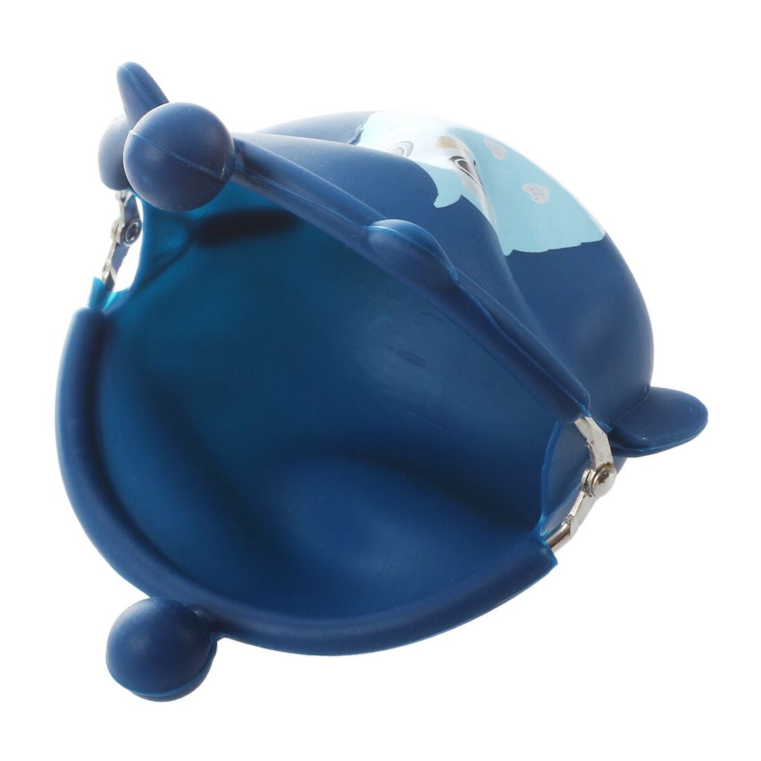 Piges tegneserieugle silikone gelé pung taske nøgler møntpung (blå)