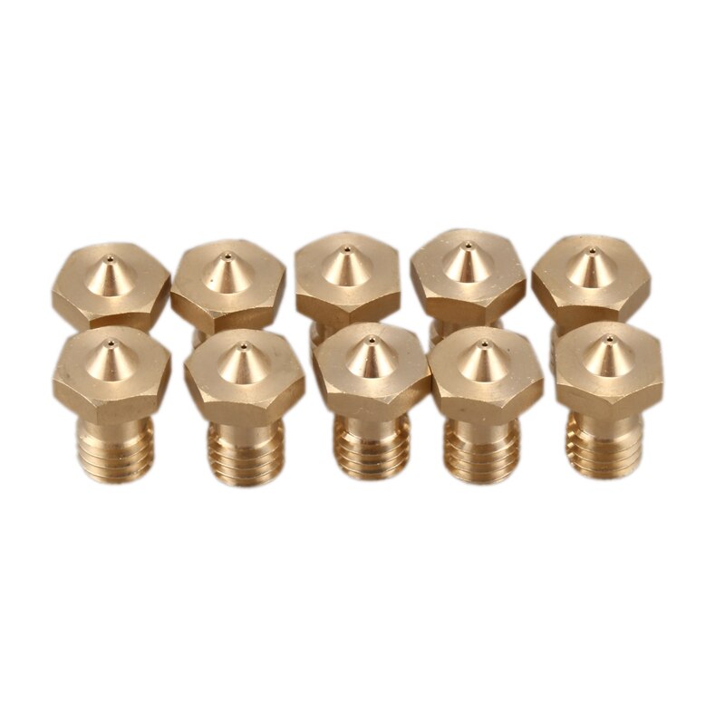 0.4Mm Volledig Metalen J-Head Print Nozzle Gewijd Messing Mondstuk, geschikt Voor 1.75Mm Verbruiksgoederen 3D Printer Nozzle (10 Pack)