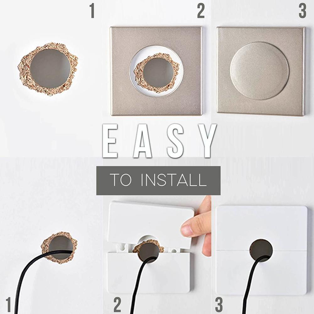 Abs muur kabel gat afdekking airconditioning pijp plug doorvoertule meubels stof decoratieve afdekking beschermer kabel hardware  p7 y 8