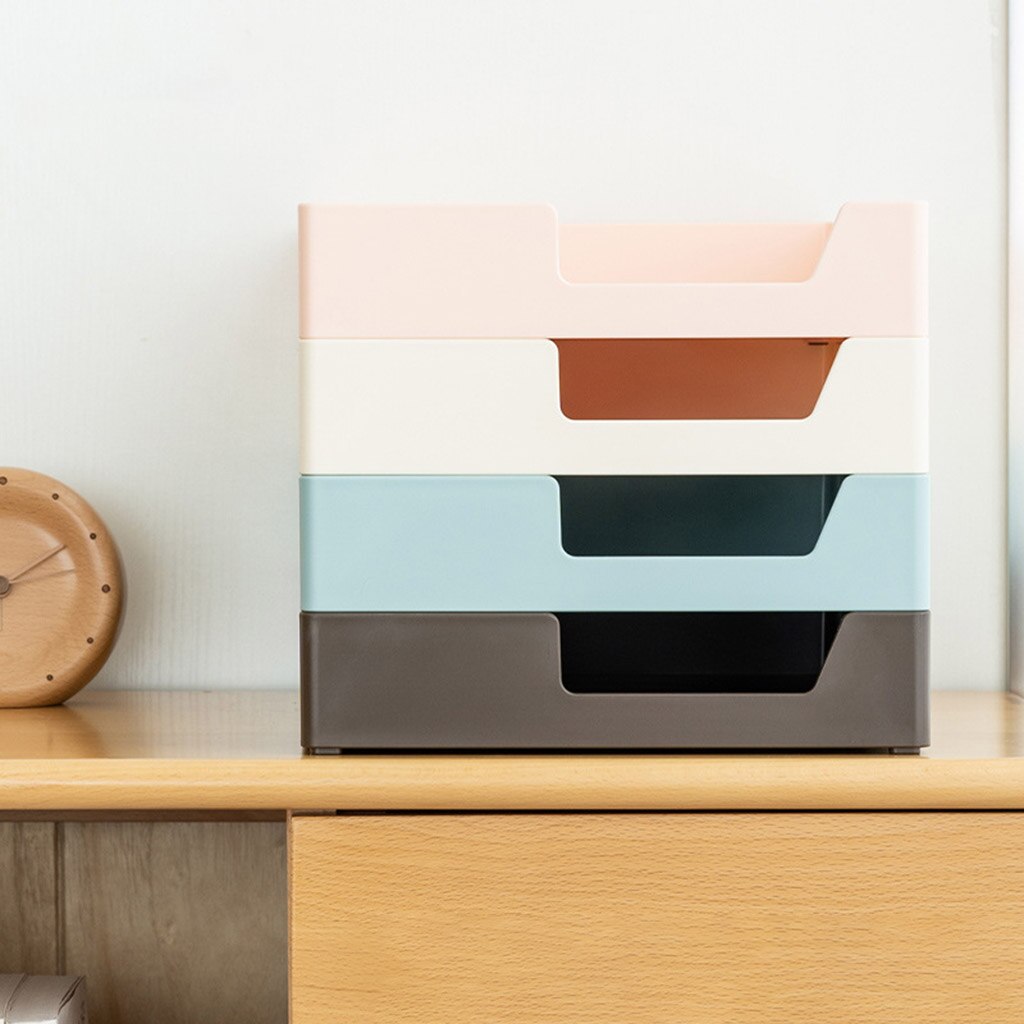 Stackable Desk Organzier Container Stackable File Holder Magazine Holder Makeup Storage Case Desk Storage Case