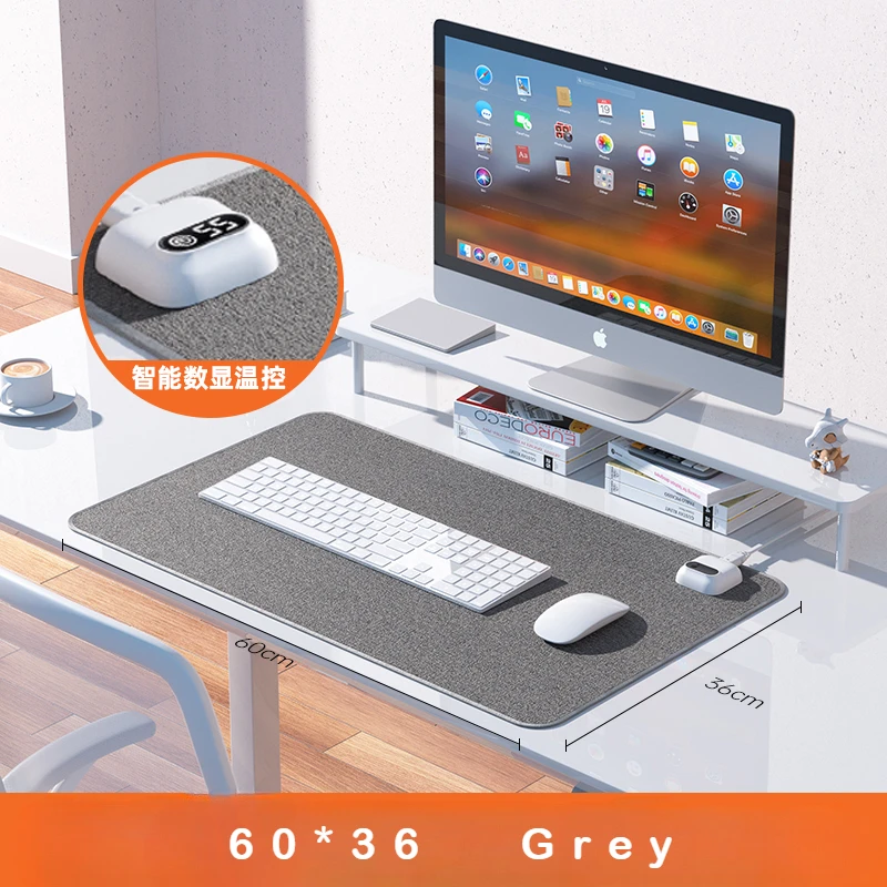 Xiaomi Electric Heat Mouse Pad Table Mat Display Temperature Heating Mouse Pad No Smell Warm Hand Office Desk Keyboard Winter: WHITE