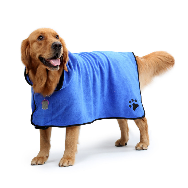 Pet Dog Bathrobe Super Absorbent Dog Bath Towel for Small Medium Large Dogs Microfiber Bath Towels Quick-Drying Cat Bath Towel