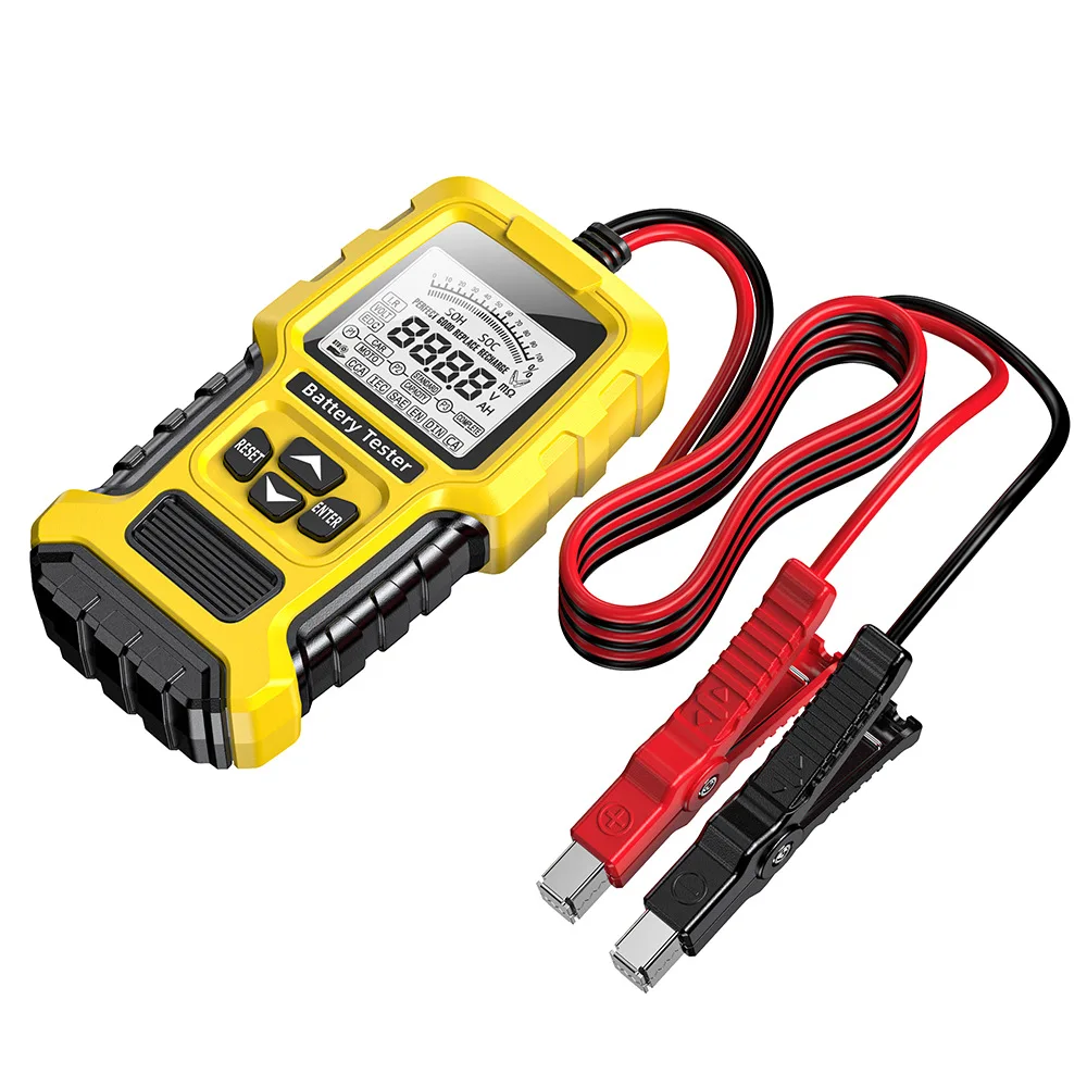 FBT-300 Auto Batterij Tester 12V 24V Draagbare Digitale Analyzer Tester Voor Auto Vrachtwagen Motorfiets Suv Boot Omgekeerde Polariteit Bescherming: Black