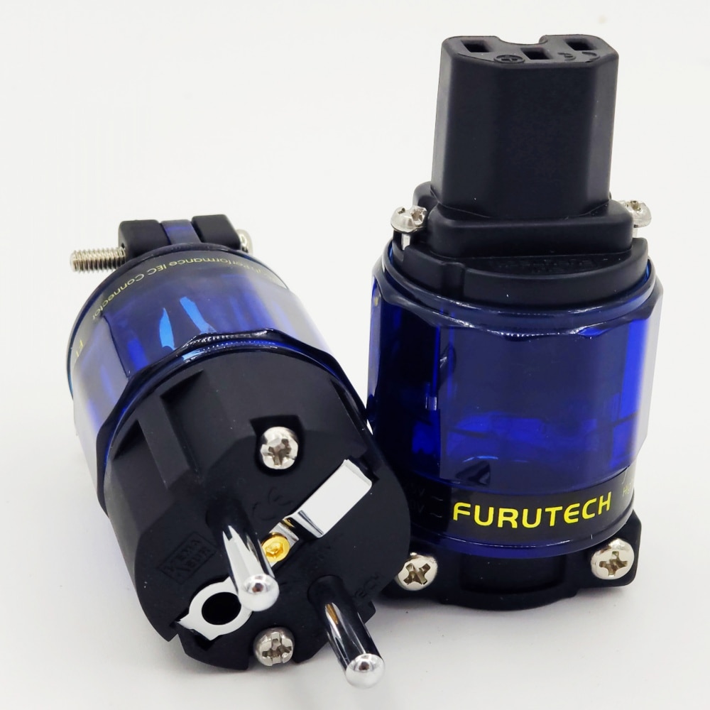 Furutech fi -e11-n1( r) / fi -11-n1 ( r) strømplugg rhodium slutt schuko iec 15a/125v 16a/ 250v matihur