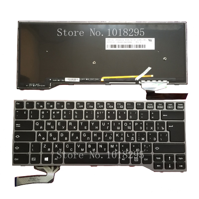RU FOR Fujitsu Lifebook E733 E734 E743 E744 keyboard Backlit Russian laptop keyboard