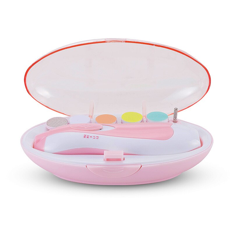 Coupe-ongles électrique sûr pour enfants, manucure et pédicure, ciseaux coupe-ongles, soins pour bébés, lime à ongles silencieuse: Rose