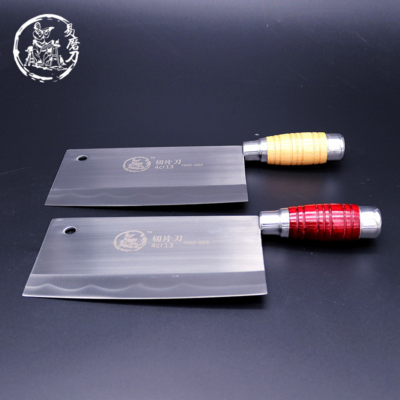 Traditionelles chinesisches Küchenmesser Koch Schneiden Hackmesser Edelstahl scharfe Klinge Holzgriff Kochmesser Set langlebig: Lila