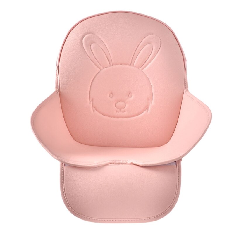 Funda de cojín Universal para trona, de cuero PU, impermeable, para alimentación de bebés y niños: Rosa