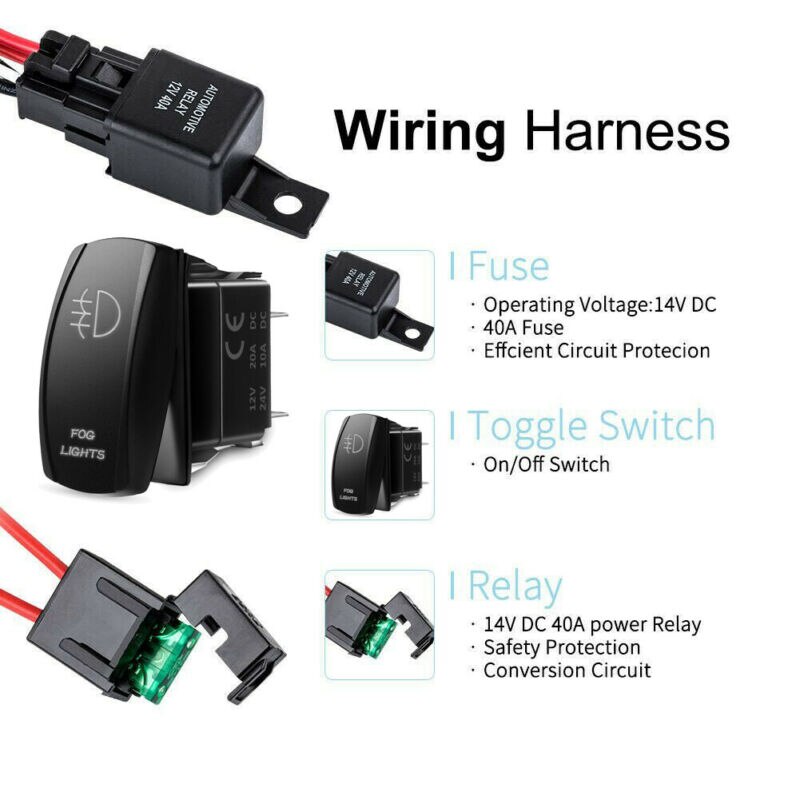 Indicator Wiring Harness Kit Relay Fuse Driving Lamp Wiring Motorcycle