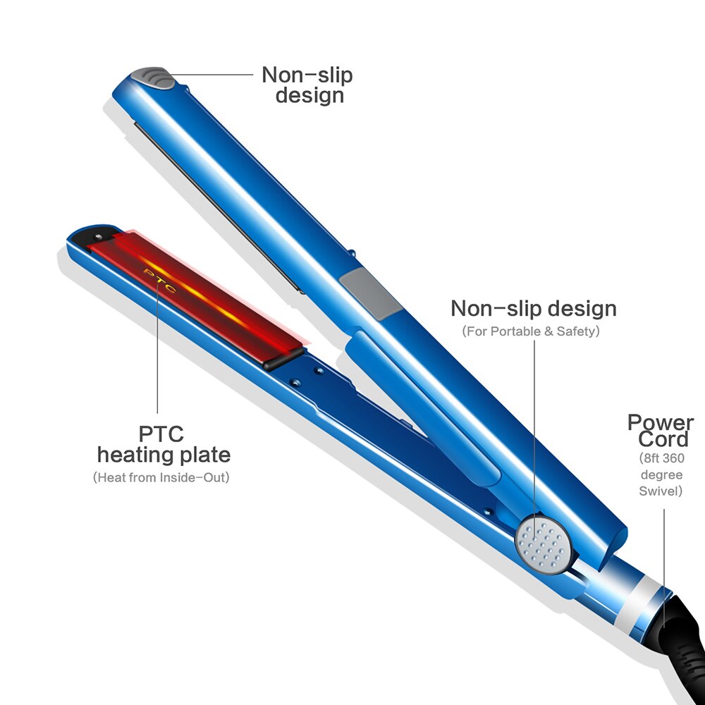 PRO Nano Titanium Styler Straightener Irons Pure Titanium-plated Plates Flat Iron Hair Straightening Brush Hair Styling Machine