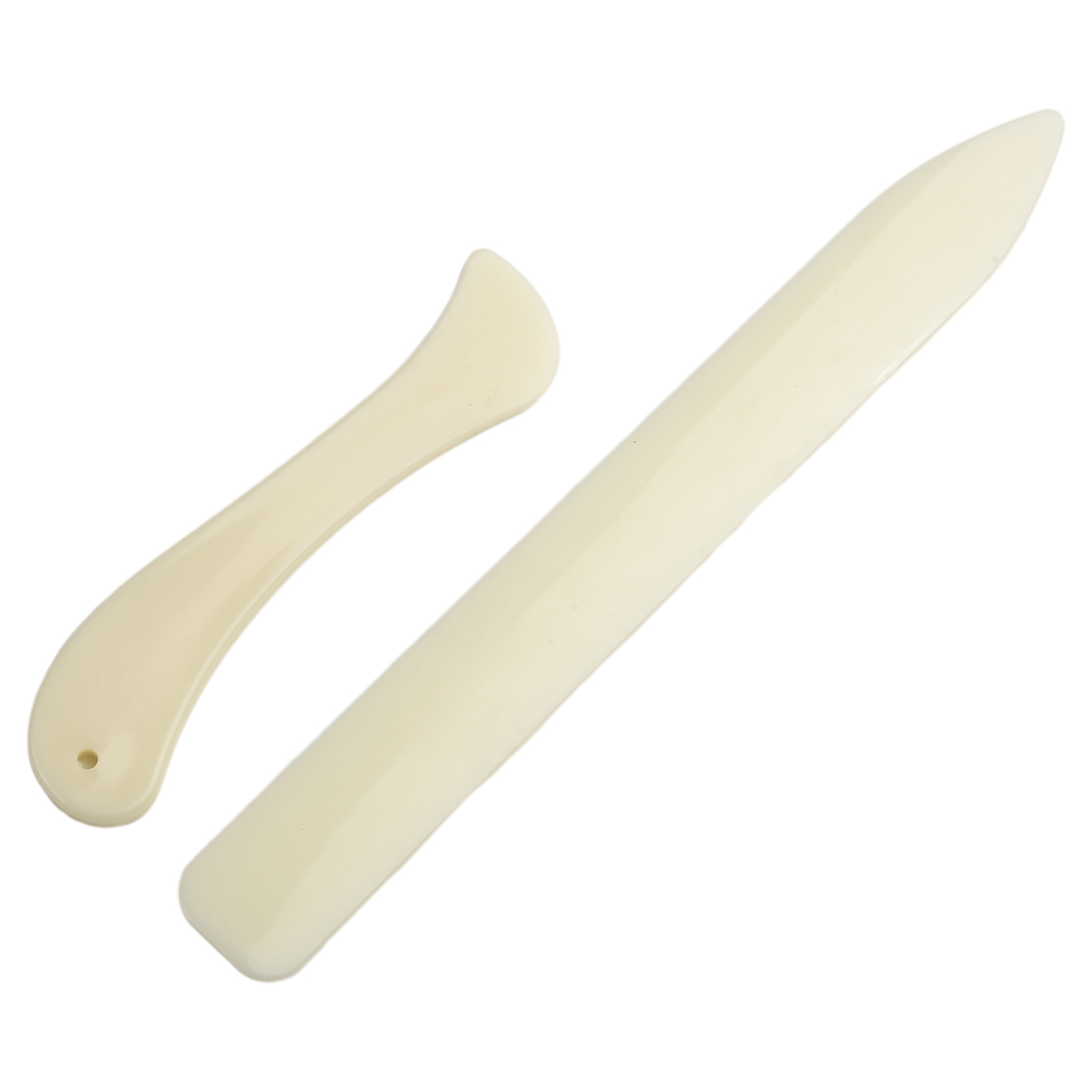 2pcs Set Bone Folder Craft Tools Pastic Open Leather Folding Creasing Paper DIY Handmade Bookbinding Cards Tool Scrapbooking