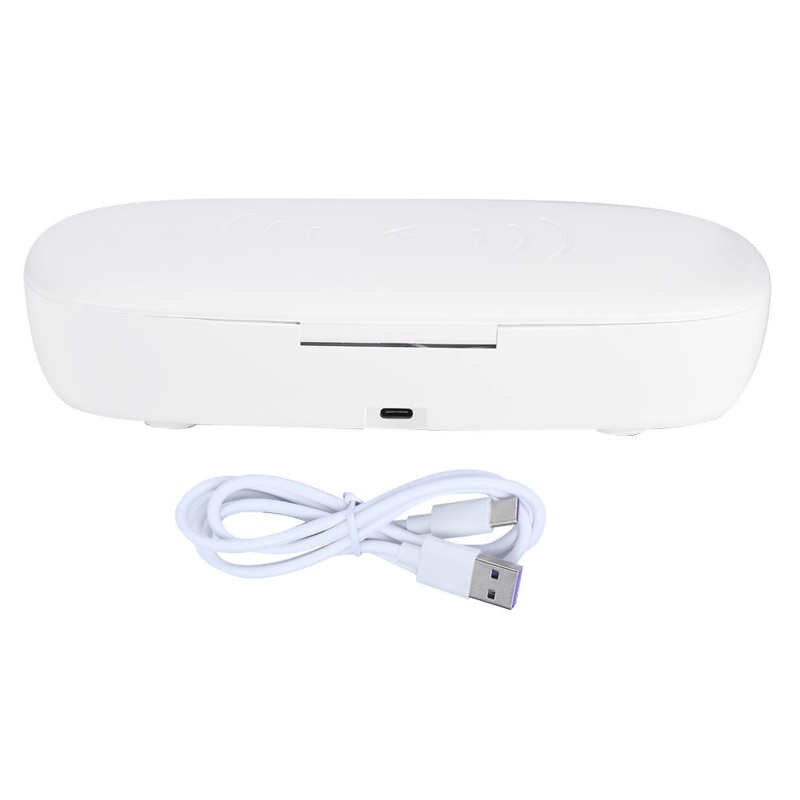 UV Sterilizer Box Mask Phone UV Sanitizer UV Bulb Disinfection Cleaning Device with Germicidal light for Watch Phone Mask: White