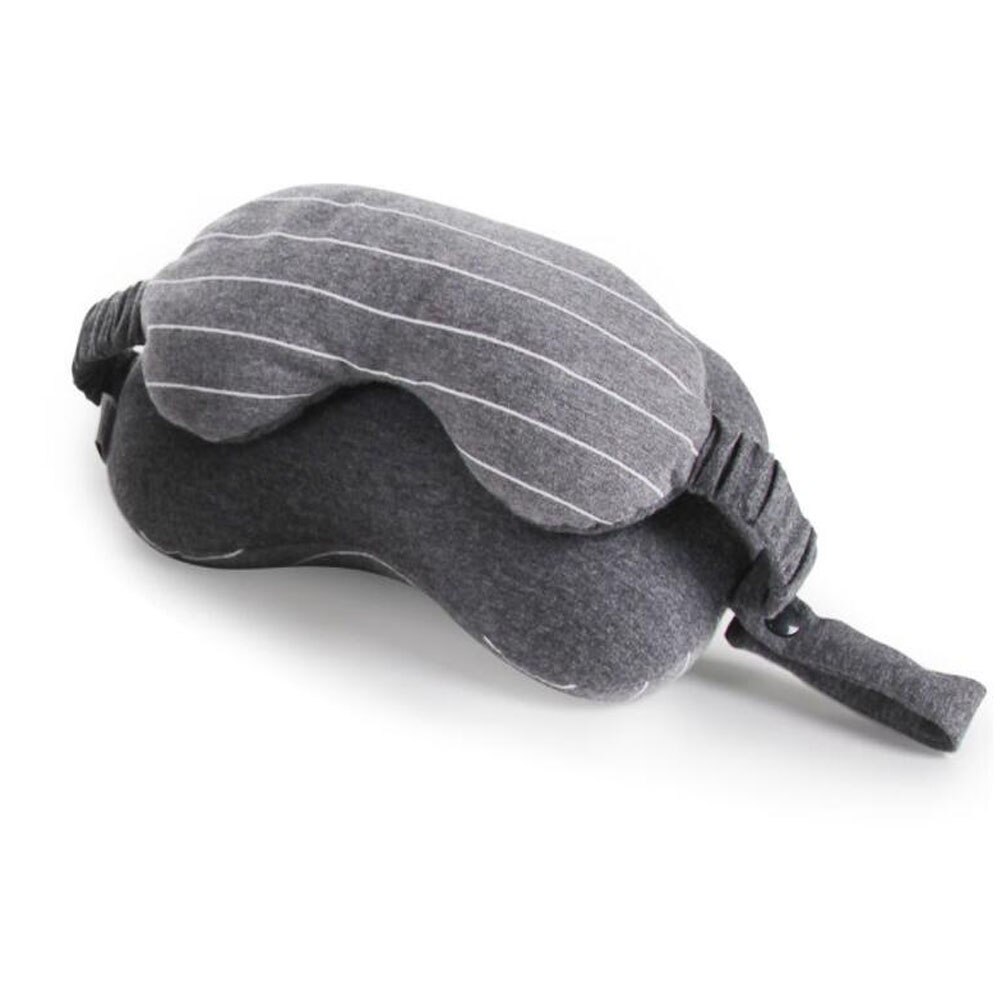 2 In 1 Multi-Functionele Reizen U-Vormige Hals Kussen Met Slapen Schaduw Oogmasker Blinddoek Office Home dutje Zacht Kussen