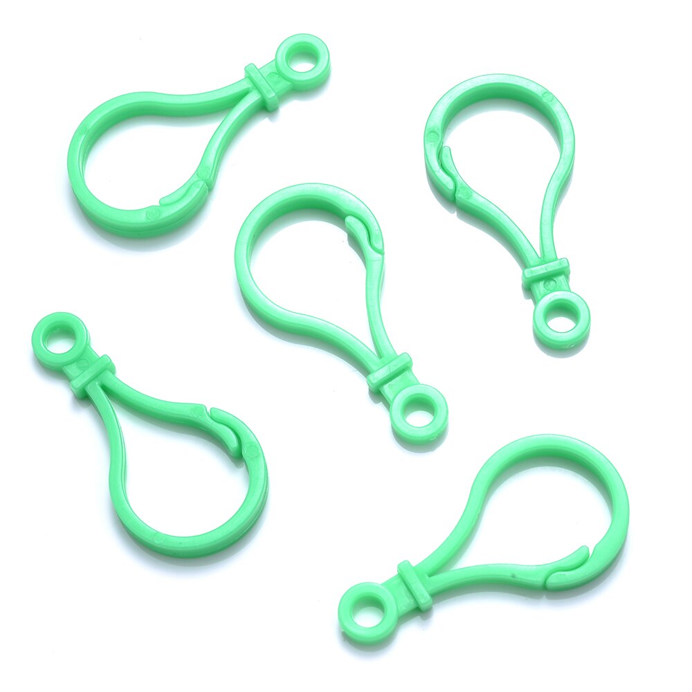 30 sztuk/partia Multicolor plastikowe zapięciem Lobster haki dla DIY ocena biżuteria dokonywanie brelok zapięcie akcesoria dostarcza 25*48mm: green