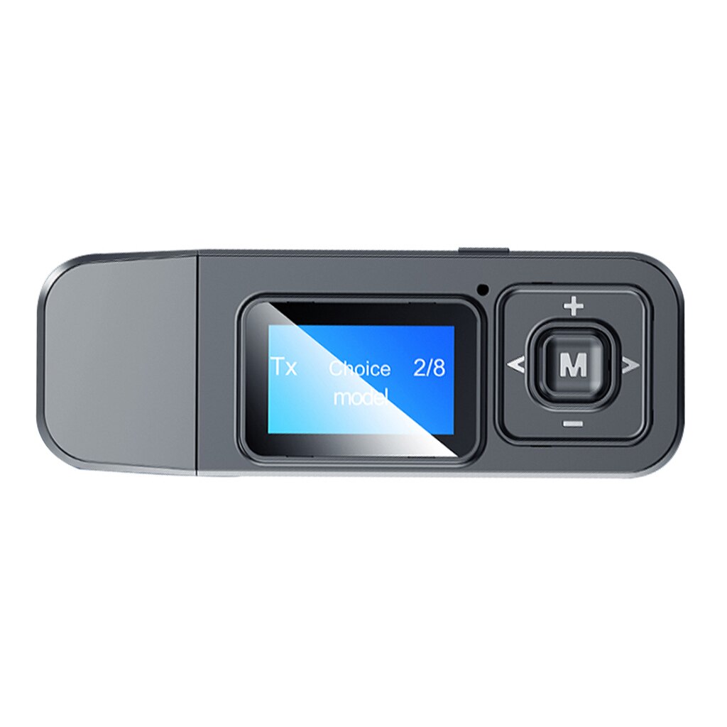 3in1 T12 Wireless USB Bluetooth 5.0 Audio Transmitter Receiver with LCD Display Mic for PC