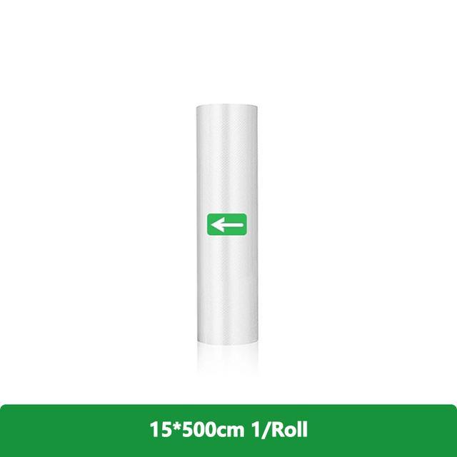 Bolsa selladora al vacío para cocina, bolsas de almacenamiento de bolsas al vacío para alimentos de 12/15/20/25/28cm x 500cm, bolsa transparente para envasado de alimentos, mantenimiento fresco: Verde claro