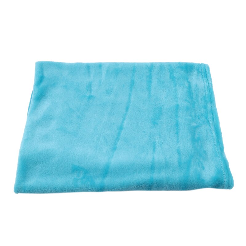 Flanellen Deken Pluche Effen Kleur Bed Covers Voor Sofa Zachte Baby Dekens Gooien Sprei Voor De Bank: light blue