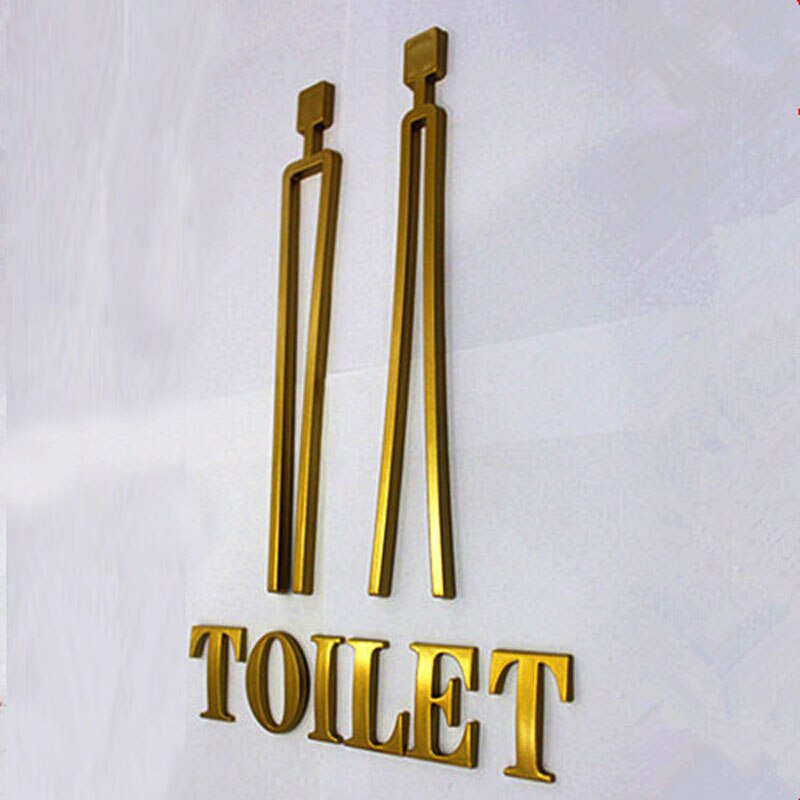 Self-Adhesive Men's Women's Bathroom Washroom WC Toilet Sign Wall Sticker for Hotel,Parking Lot, Shopping Center, Restaurant