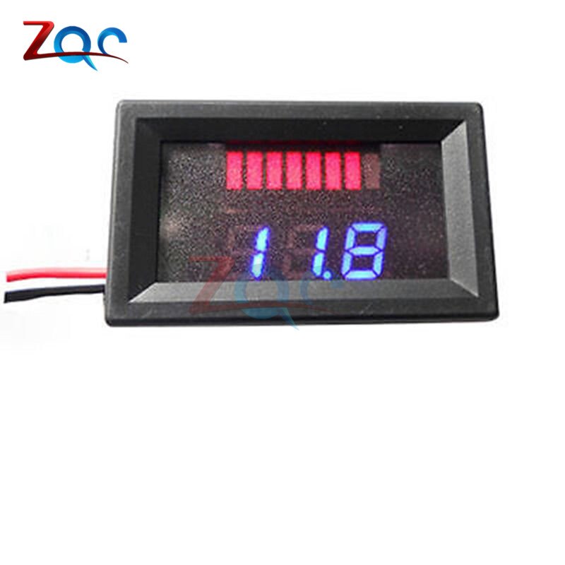 12V 24V 36V 48V LED Lead-acid Battery Indicator Battery Capacity Acid Tester Voltmeter Charge Level Indicator for Arduino