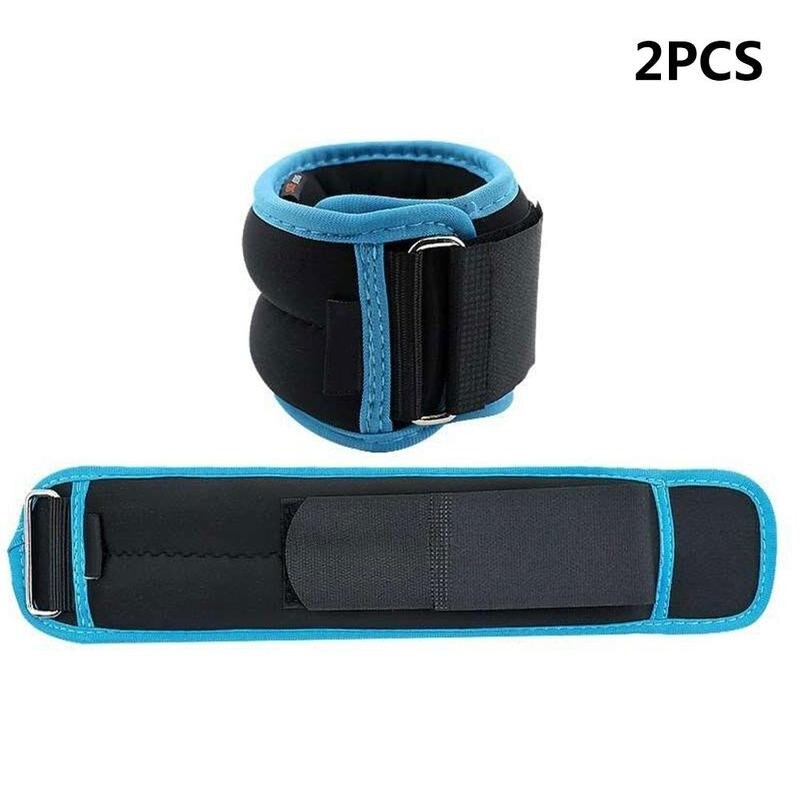 0.6kg/pair Adjustable Wrist Ankle Weights Iron Sand Bag Weights Straps with Neoprene Padding for for Exercise Fitness Running