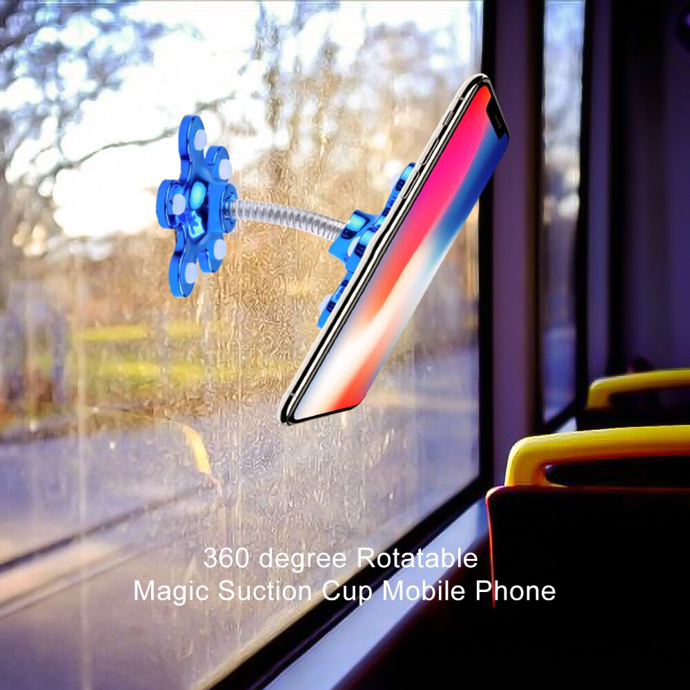 Nyeste magiske sugekop mobiltelefonholder 360 graders drejelig sugestand telefonholder bilbeslag smartphone tablets holder