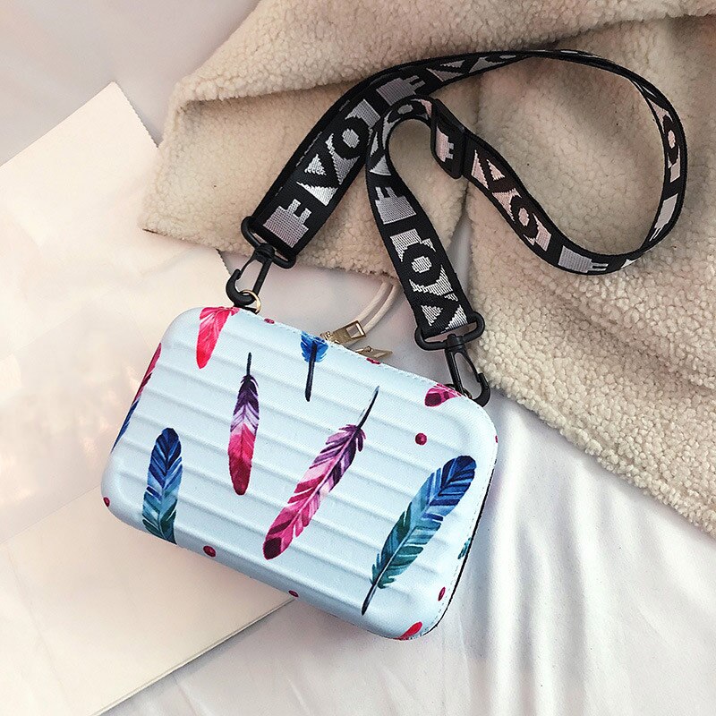 Personality Shoulder Clutch Mini Square Box Bag Cartoon Color Lovely Crossbody Bags Women Handbag Soft: 08