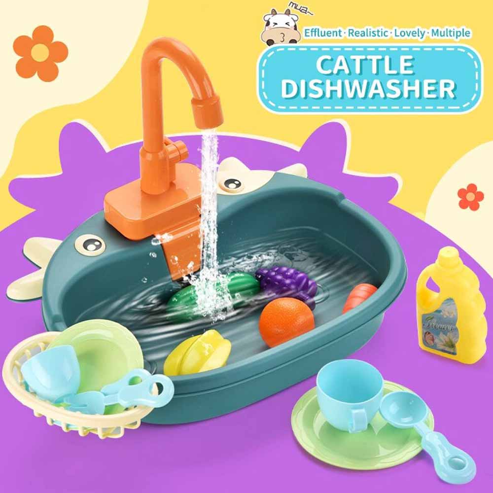 Aanrecht Speelgoed Elektrische Simulatie Vaatwasser Met Running Water Vaatwas Kinderen Keuken Speelgoed Pretend Speelhuis Speelgoed