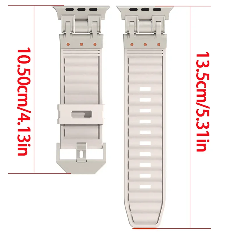 Bracelet en silicone pour Apple Watch, Bracelet de sport en caoutchouc souple, Bracelet pour homme, Ultra 2, IWatch Series 9, 8, 7, 6, 5, 4, Se, 49mm, 45mm, 44mm, 42mm